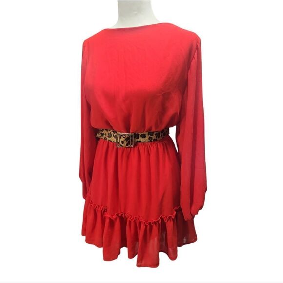 Flying tomato red mini dress, medium - Picture 1 of 13